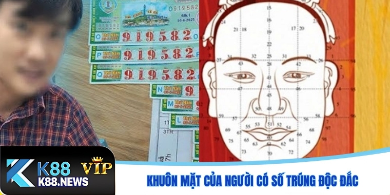 Khuôn mặt của người có số trúng độc đắc